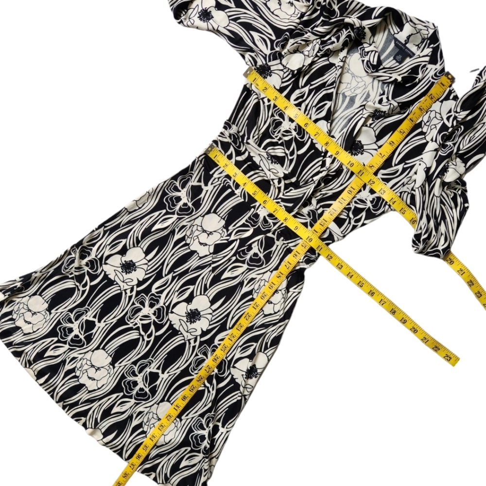 BANANA REPUBLIC Silk Poppy Print A-line Dress - Size XS - Picture 11 of 14